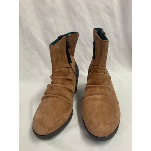 The North Face Maisie Waterproof Wedge Ankle Boots Women 9 Brown Suede & Leather - Picture 4 of 8